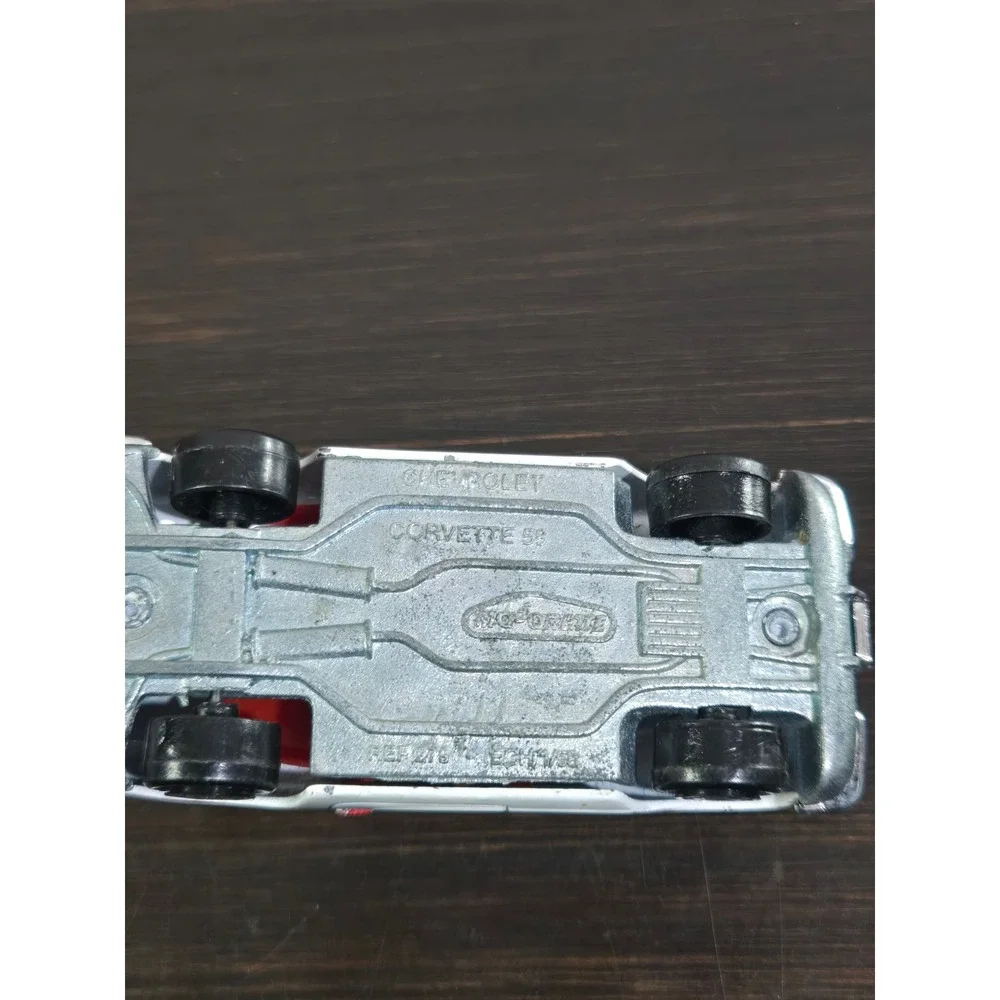 Coca-Cola Chevy Corvette '58 Diecast Car White Red Interior Loose